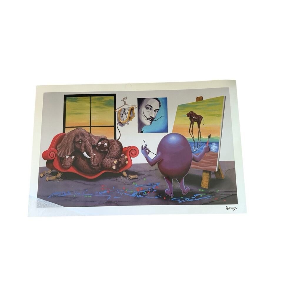 36 X 23 2024 Michael Godard Dali’s Muse Promo Litograph Printed Signature Art